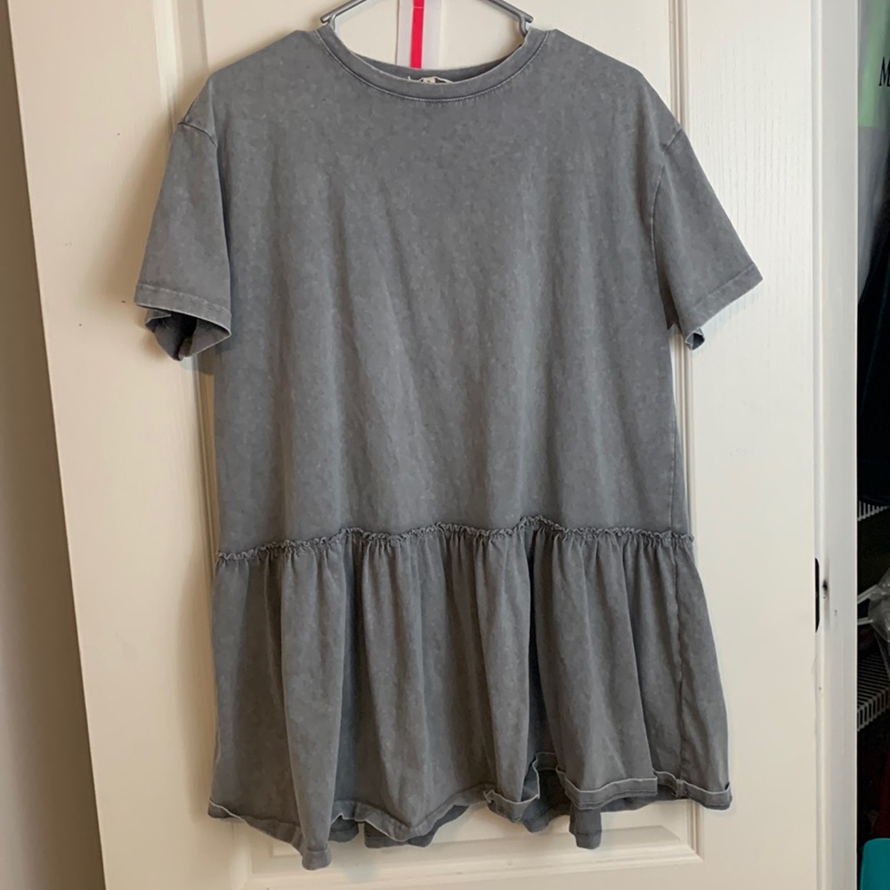 Gray easel dress